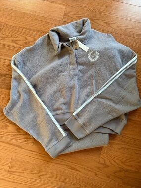 Gray Fleece Lounge Shorts with Side Stripe